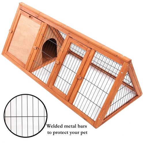 Wooden rabbit guinea pig hutch - pig,