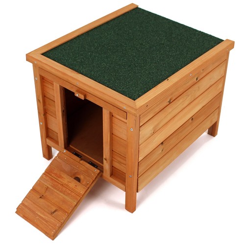Wooden pet hide shelter hutch - wooden,