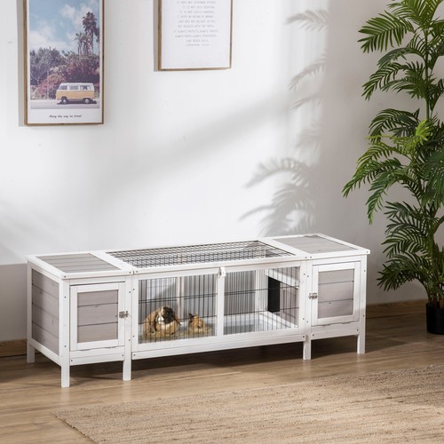 Pawhut rabbit hutch guinea - pawhut,