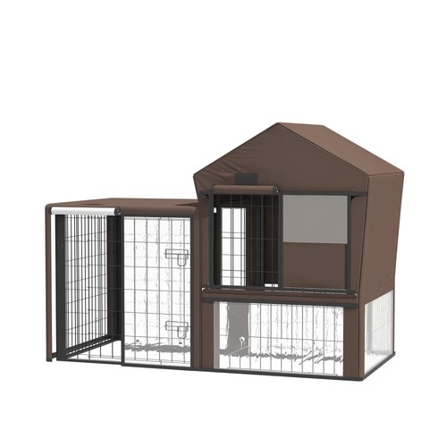 Pawhut rabbit hutch cover - pawhut,