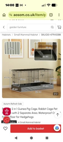Pawhut guinea pig cage - pawhut, 2